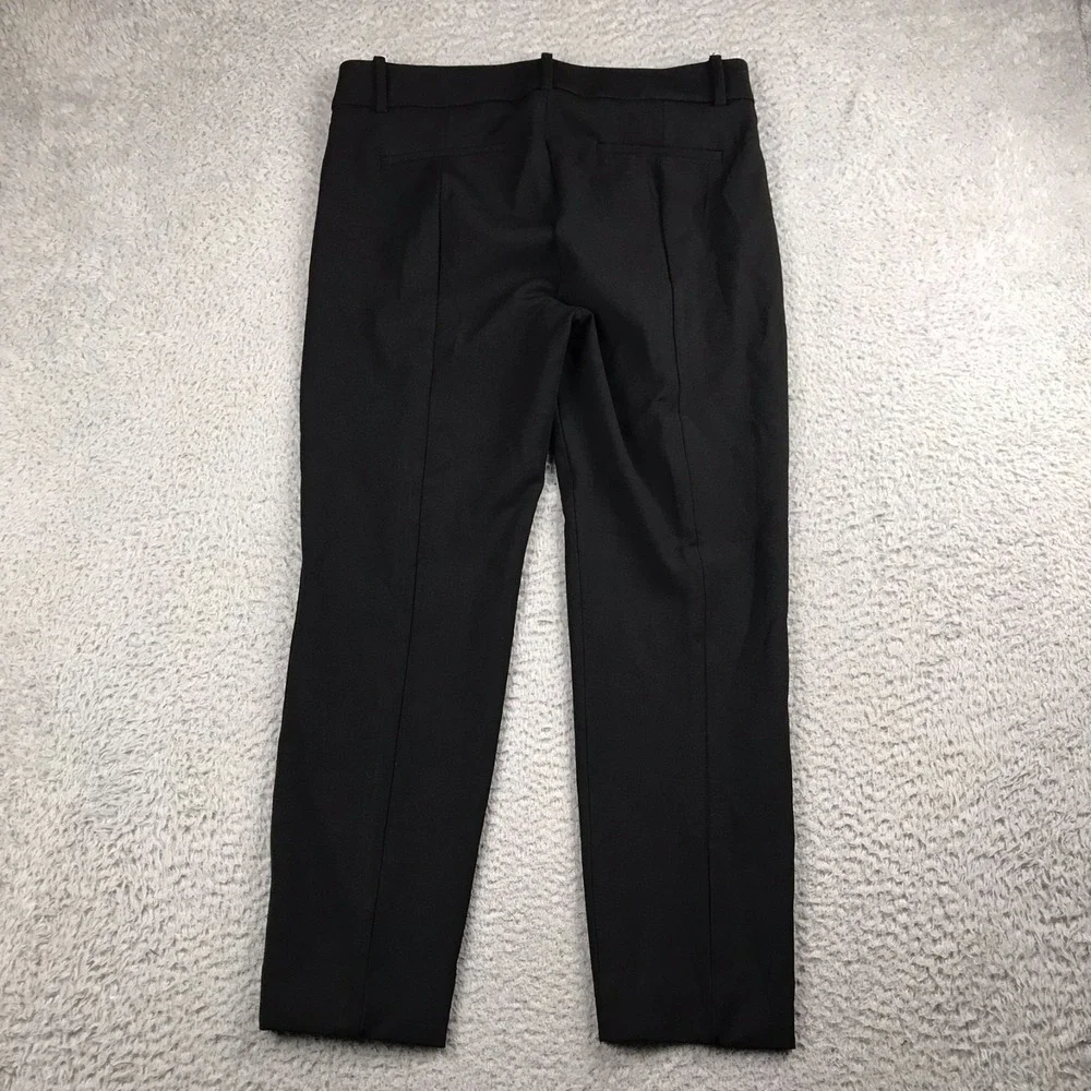 J Crew 365 Cameron Slim Cropped Pants Womens 10 Black Four Season Stretch NEW